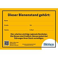 Infoschild Deutsches Bienen-Journal Alu Dibond "Bienenstand" im Querformat DIN A4