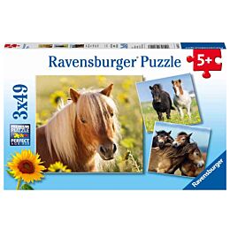 Ravensburger Puzzle „Liebe Pferde“ 3 x 49 Teile