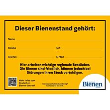 Infoschild Deutsches Bienen-Journal Alu Dibond "Bienenstand" im Querformat DIN A4