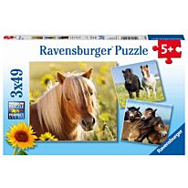Ravensburger Puzzle „Liebe Pferde“ 3 x 49 Teile 